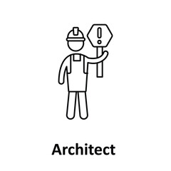 Architect Vector Icon which can easily modify or edit