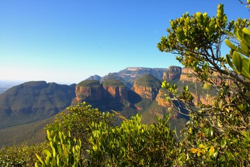 mountain landscape with blue sky
