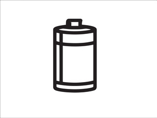 Clean Lead Acid Battery Illustration in Modern Line Art