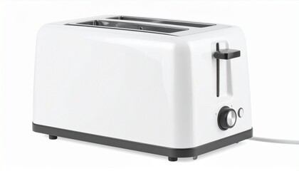 White Slice Toaster on a White Background toaster isolated on white background
