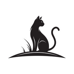 cat vector silhouette clip art logo design illustration