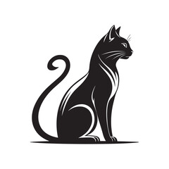 cat vector silhouette clip art logo design illustration