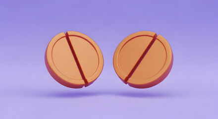 3d Coins motion on purple background, coin icon symbol. 3d render illustration