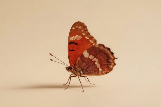 Studio Butterfly Profile Beige Background
