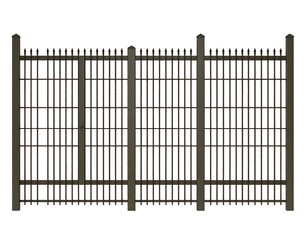 Metal fence and gate