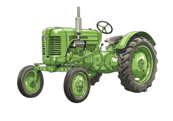 Obraz premium Vintage Green Tractor