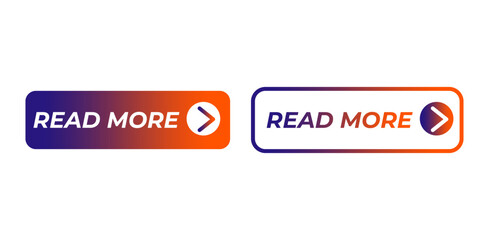Set of read more buttons. Read more button for website design. Call for action buttons. Modern colorful buttons collection. Vector illustration.