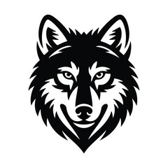 wolf silhouette vector art logo design