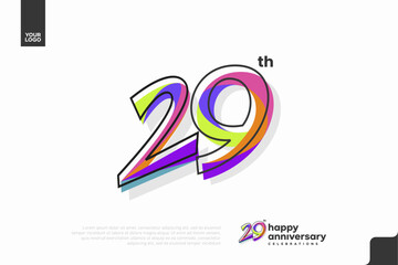 Number 29 logo icon design, 29th birthday logo number, anniversary 29