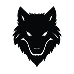 Obraz premium wolf silhouette vector art logo design
