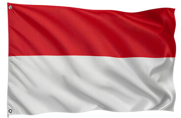 Obraz premium Monaco flag waving, studio shot, plain background, website use