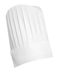 Tall Pleated Chef Hat Isolated on Transparent Background
