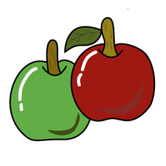 red apple vector illustration