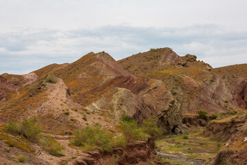 S101 Highway Hundred-Mile Danxia Landform Scenery, Xinjiang, China