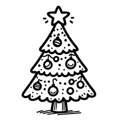 set of christmas tree