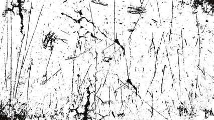 Grunge Distressed Texture Cracked Scratched Black and White Overlay Background
