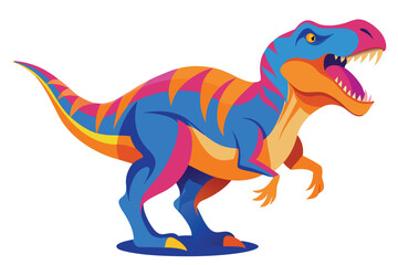 Vibrant Tyrannosaurus Rex Dinosaur Illustration t-rex