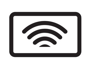 Sleek RFID Reader Icon in Minimal Digital Vector Illustration for Modern Technology