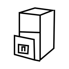 vector illustration of a modern furniture cabinet 