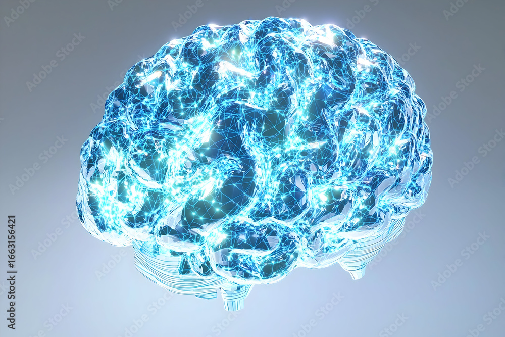 Poster unlock the future of innovation with this stunning brain technology concept for artificial intellige