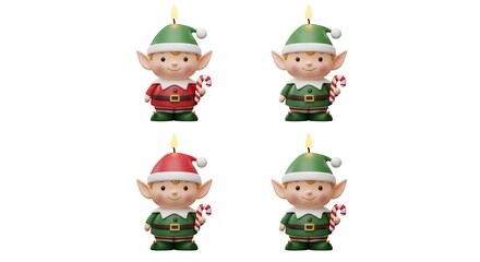 Obraz premium Christmas elf ornament set