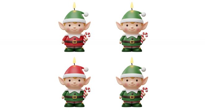Christmas elf ornament set