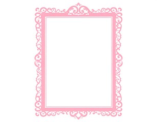 Pink ornate frame