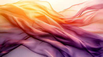 Obraz premium Flowing fabric showcases vibrant colors and soft texture. Dynamic folds create an elegant, airy motion.