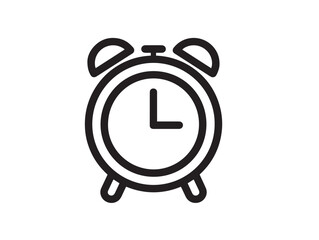 Innovative Smart Alarm Clock Device Icon in Minimal Professional Line Art Style