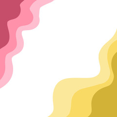 Minimalist Abstract Wave Background in Pink and Yellow Tones