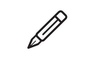 Smart Digital Pen Icon in Sleek Minimal Writing Tool Vector Artwork