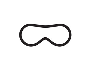 Clean Minimal Smart Sleep Mask Icon for Restful Technology Concept Art