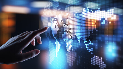 Global Financial Data Connections Overlayed on World Map.