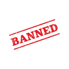 Red banned stamp vector illustration forbidden sign prohibited mark restricted access no entry graphic