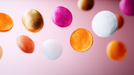 Floating Pastel Circles Abstract Design