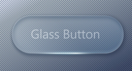 Vector Transparent Glass Buttons. UI UX Glass Screen of Mobile Device. Smartphone Interface Design. Design Elements for Application Phone, Game Menu and Website. Transparent Background