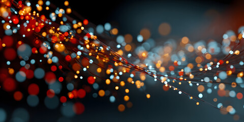 Abstract background with colorful glowing lights, 3d render