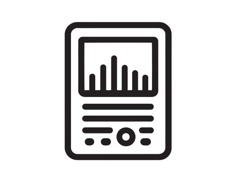 Industrial Variable Frequency Drive Device Icon Designed with Clean Vector Illustration