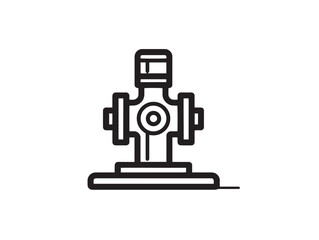 Efficient Household Water Pressure Pump Icon in Modern Clean Vector Line Art