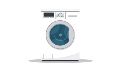 Fototapeta premium Front-loading washing machine illustration