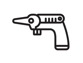 Sleek Modern Wire Stripper Icon with Elegant Technical Vector Line Art Design