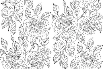 "Blooming Elegance: Floral Vase Coloring Page"