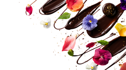abstract background with flowers