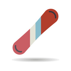Snowboard vector isolated icon. Winter sign