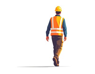 Fototapeta premium Worker walking away