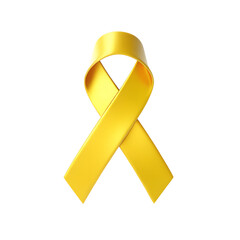 Laço de setembro amarelo elemento 3d isolado