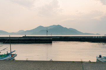 IMABARI, JAPAN - 3 august 2025 View of Imabari city from Imabari castle main tower, Ehime prefecture