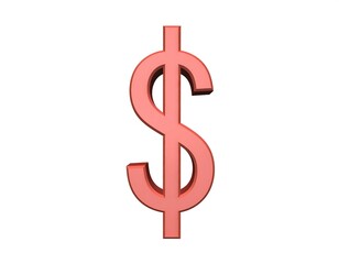 Fototapeta premium Red dollar sign