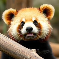 Close up the Only Brown Panda in this World, Qi Zai