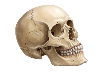 Obraz premium human skull isolated on white